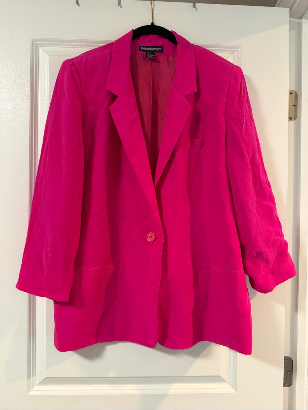 Vintage Savannah 100% Silk Hot Pink Women’s Blazer & Pants